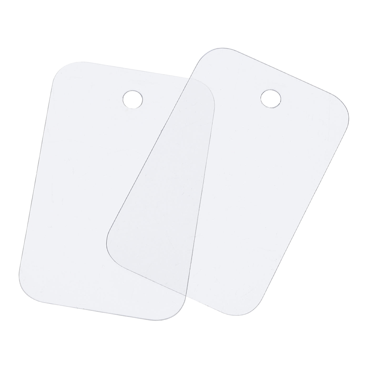 Harfington Waterproof Eyelet Hole Plastic Tags,Outdoor Tags,2.5x4cm Clear Scrub 100 Pcs