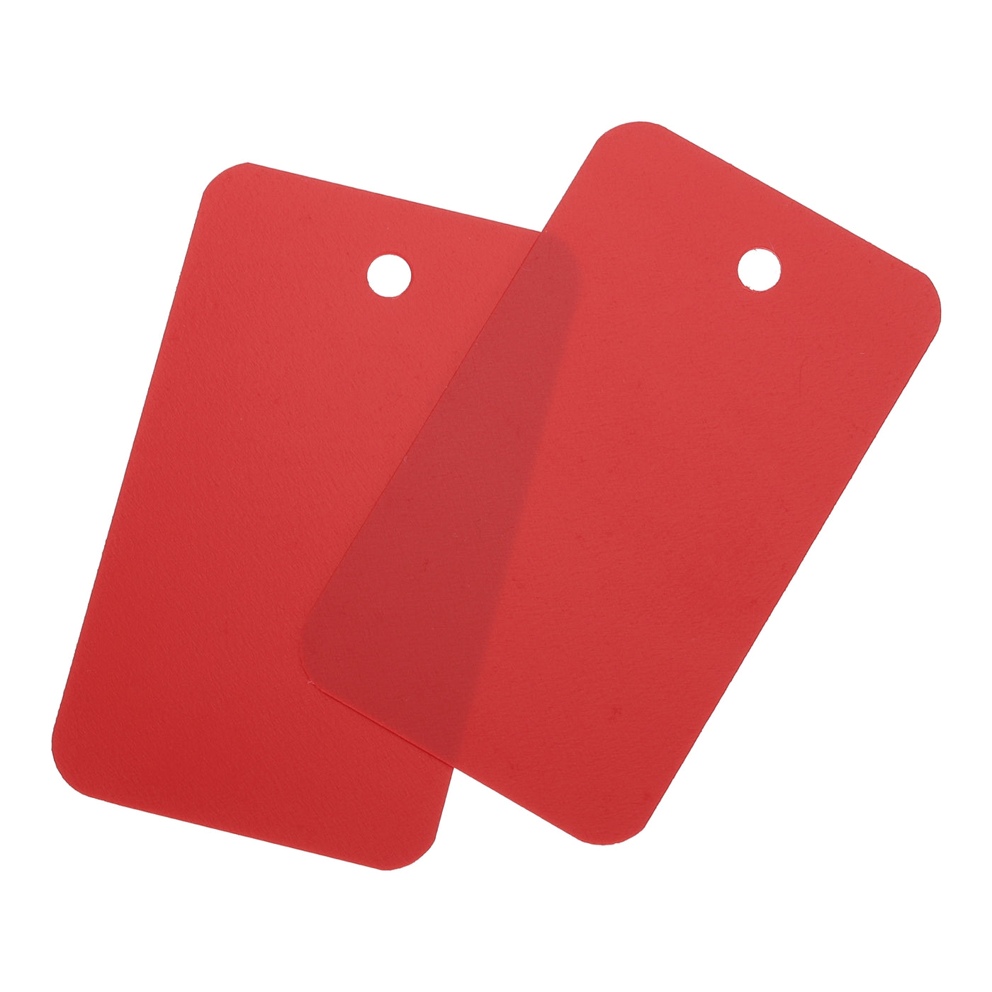 Harfington Waterproof Eyelet Hole Plastic Tags,Outdoor Tags,3.5x6cm Red 100 Pcs