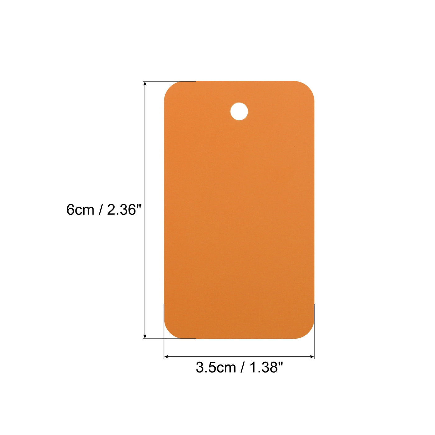 Harfington Waterproof Eyelet Hole Plastic Tags,Outdoor Tags,3.5x6cm Orange 100 Pcs