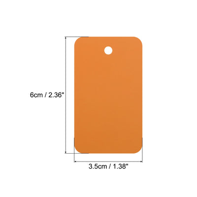 Harfington Waterproof Eyelet Hole Plastic Tags,Outdoor Tags,3.5x6cm Orange 100 Pcs