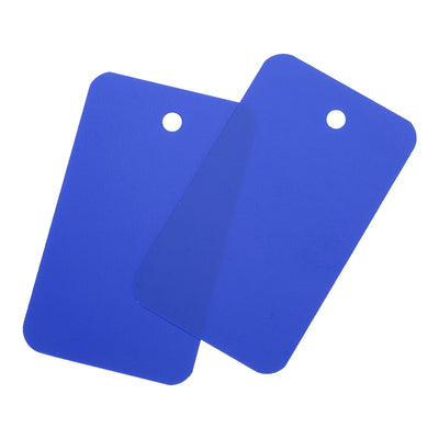 Harfington Waterproof Eyelet Hole Plastic Tags,Outdoor Tags,3.5x6cm Blue 100 Pcs