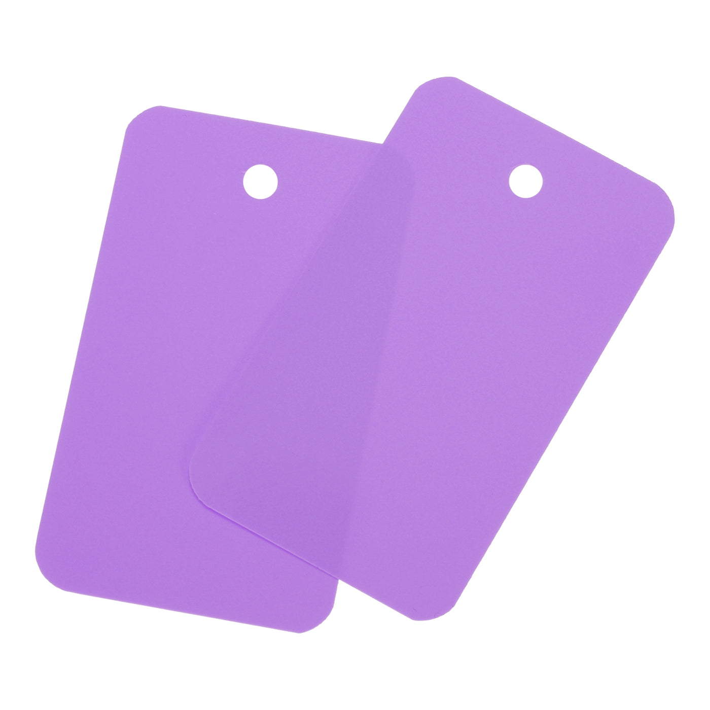 Harfington Waterproof Eyelet Hole Plastic Tags,Outdoor Tags,3.5x6cm Purple 100 Pcs