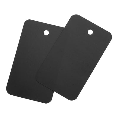 Harfington Waterproof Eyelet Hole Plastic Tags,Outdoor Tags,3.5x6cm Black 100 Pcs