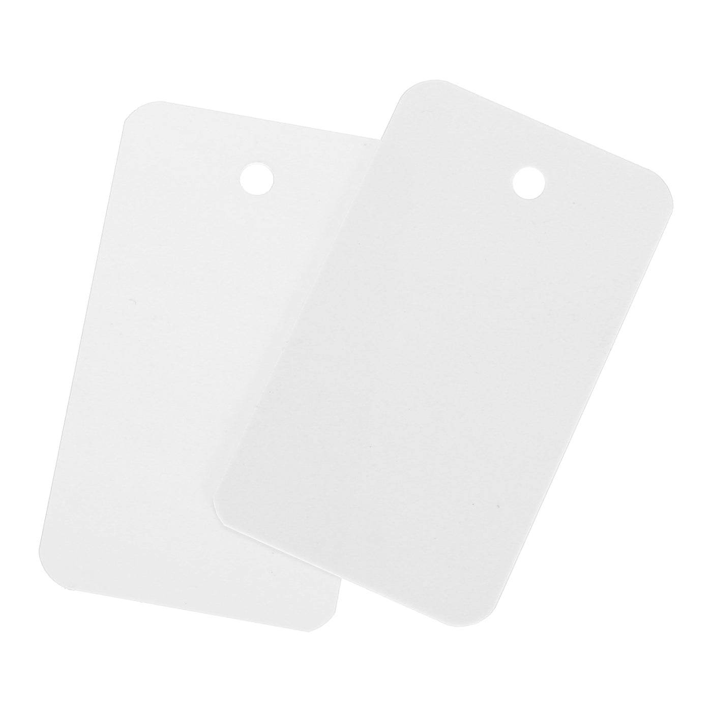 Harfington Waterproof Eyelet Hole Plastic Tags,Outdoor Tags,3.5x6cm White 100 Pcs