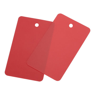 Harfington Waterproof Eyelet Hole Plastic Tags,Outdoor Tags,4x7cm Red 100 Pcs