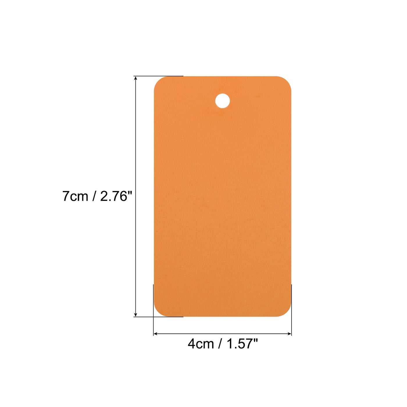 Harfington Waterproof Eyelet Hole Plastic Tags,Outdoor Tags,4x7cm Orange 100 Pcs