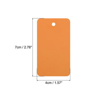 Harfington Waterproof Eyelet Hole Plastic Tags,Outdoor Tags,4x7cm Orange 100 Pcs