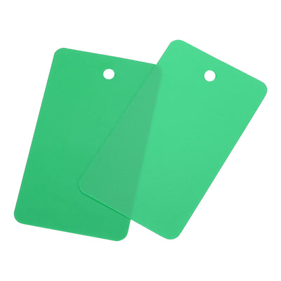 Harfington Waterproof Eyelet Hole Plastic Tags,Outdoor Tags,4x7cm Light Green 100 Pcs