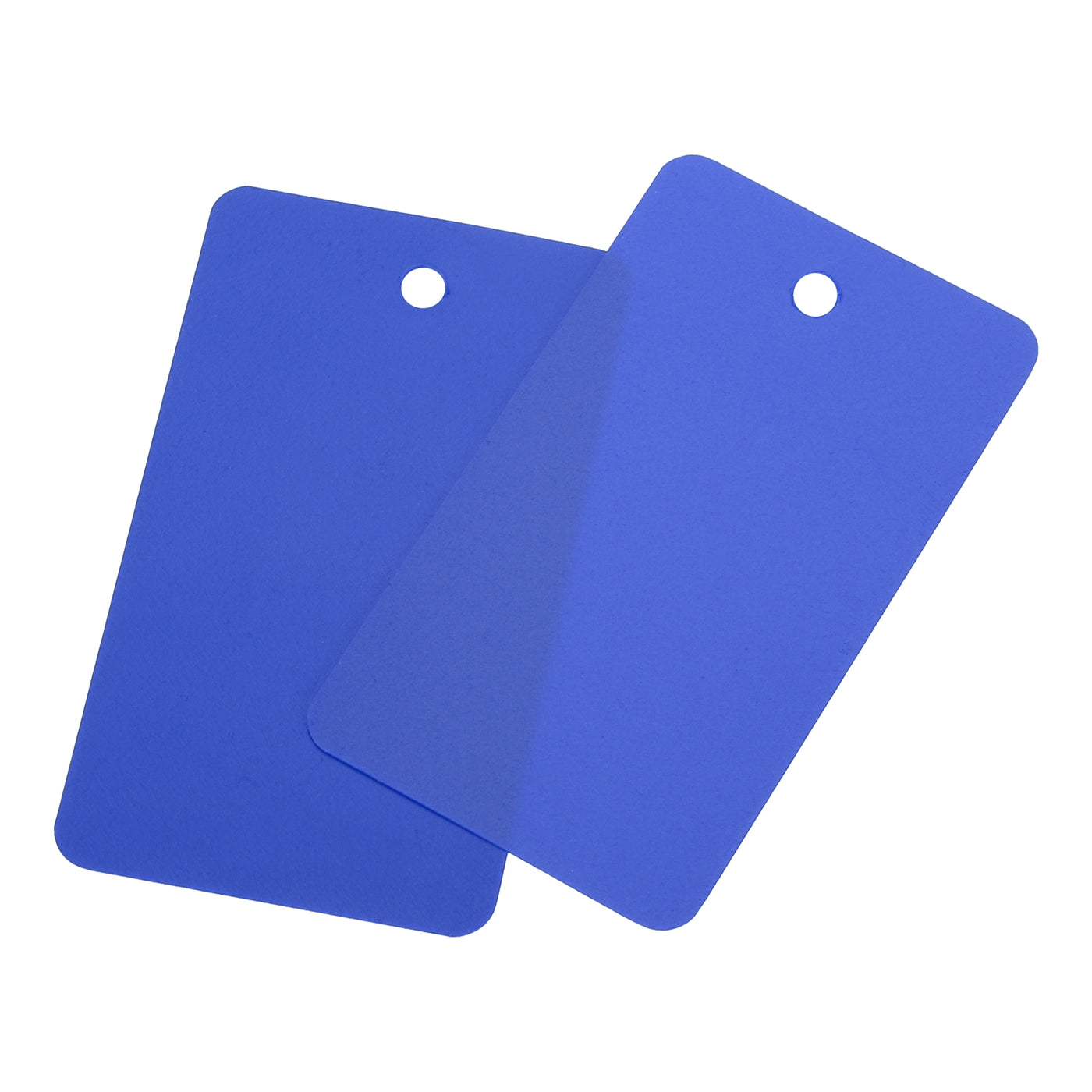 Harfington Waterproof Eyelet Hole Plastic Tags,Outdoor Tags,4x7cm Blue 100 Pcs