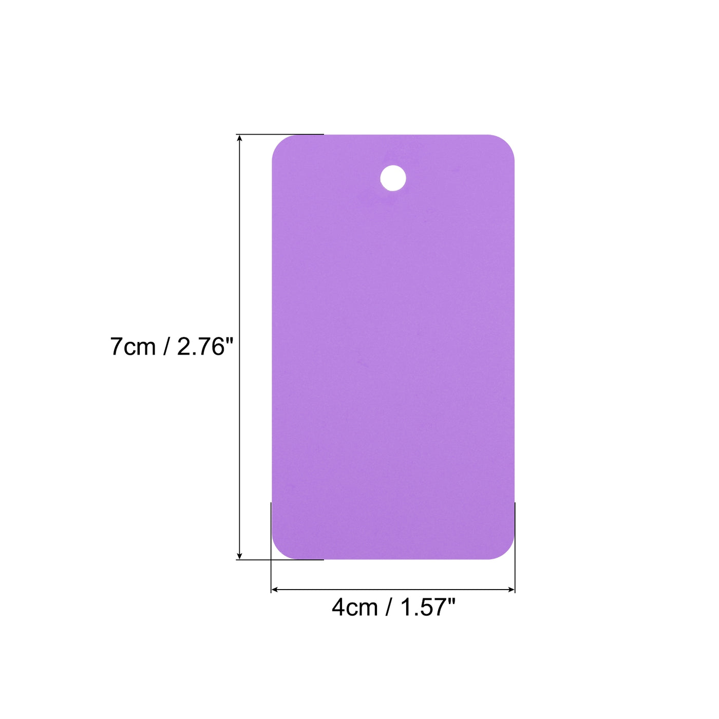 Harfington Waterproof Eyelet Hole Plastic Tags,Outdoor Tags,4x7cm Purple 100 Pcs