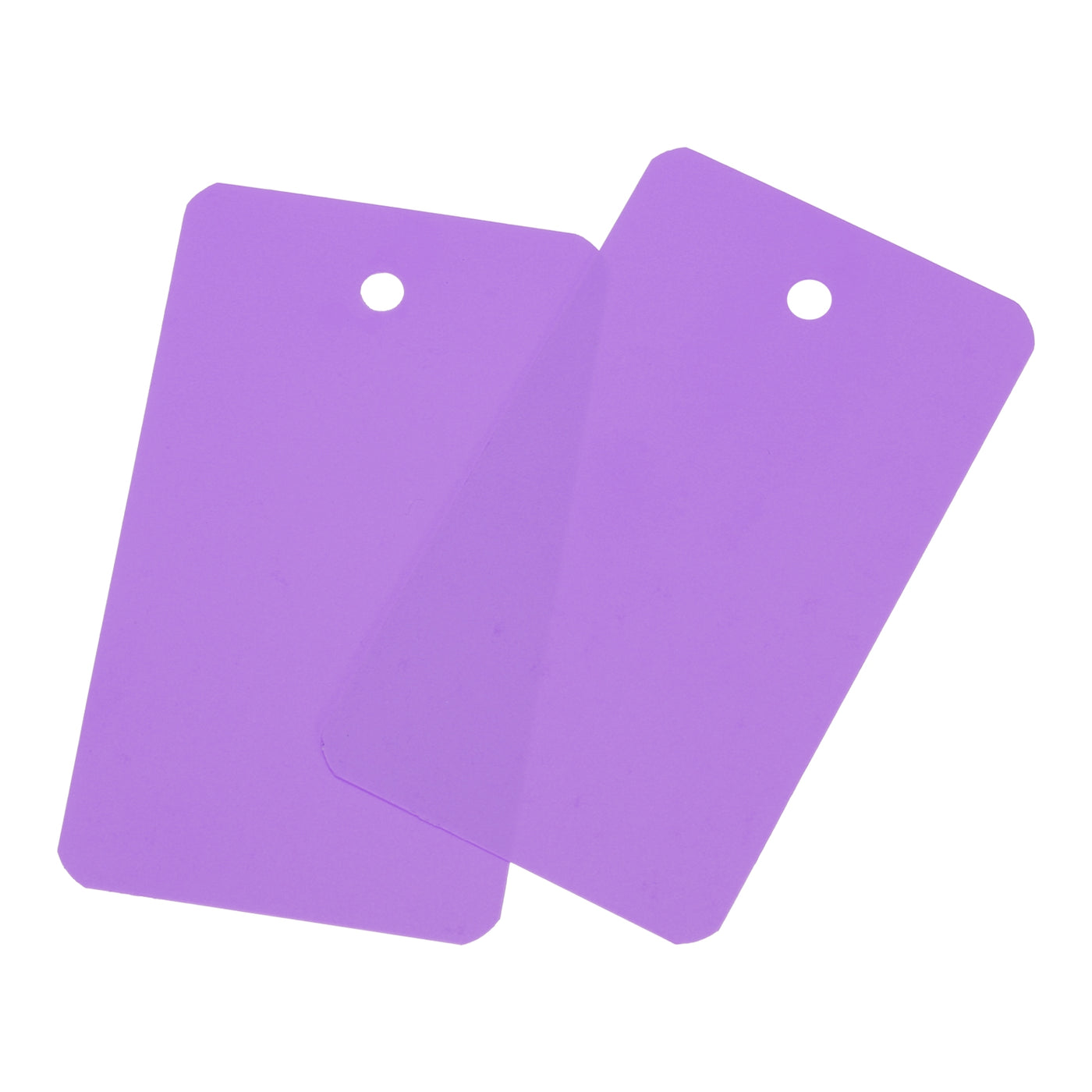 Harfington Waterproof Eyelet Hole Plastic Tags,Outdoor Tags,4x7cm Purple 100 Pcs