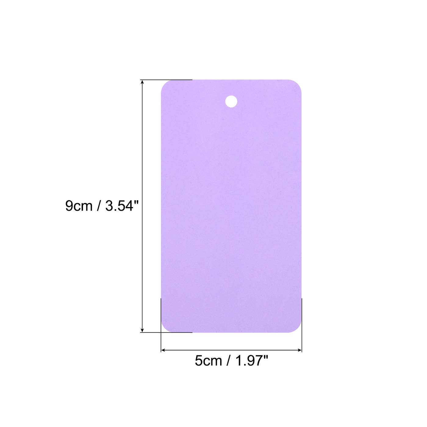 Harfington Waterproof Eyelet Hole Plastic Tags,Outdoor Tags,5x9cm Purple 100 Pcs