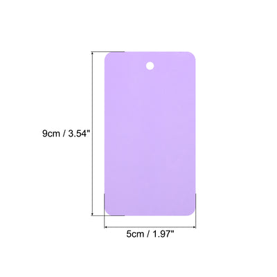 Harfington Waterproof Eyelet Hole Plastic Tags,Outdoor Tags,5x9cm Purple 100 Pcs