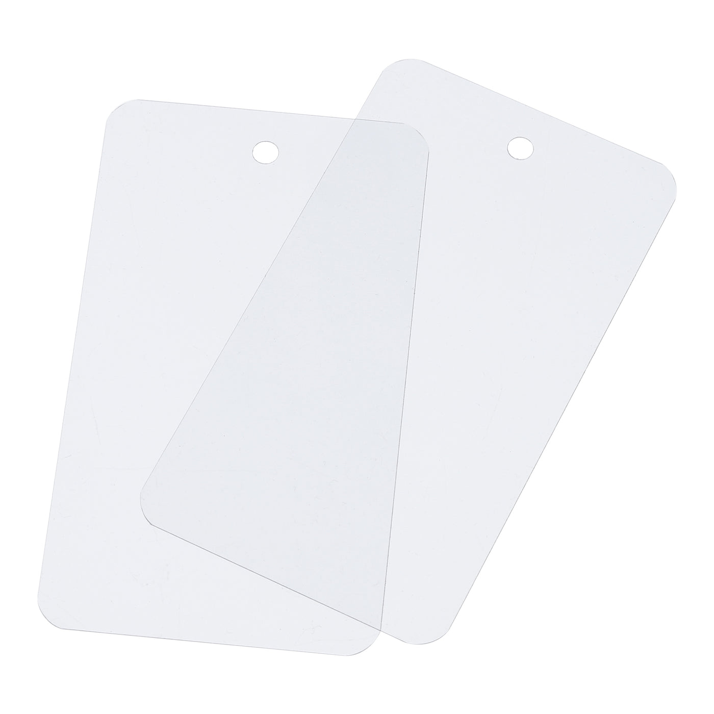 Harfington Waterproof Eyelet Hole Plastic Tags,Outdoor Tags,5x9cm Clear Scrub 100 Pcs