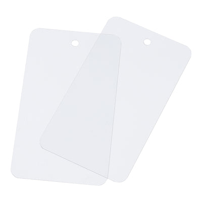 Harfington Waterproof Eyelet Hole Plastic Tags,Outdoor Tags,5x9cm Clear Scrub 100 Pcs