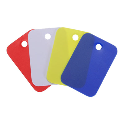 Harfington Waterproof Eyelet Hole Plastic Tags,Outdoor Tags,2x3cm Multicolored 1 Set,100