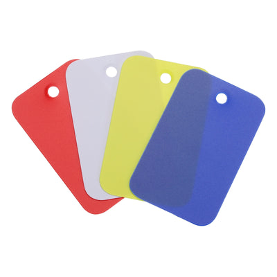 Harfington Waterproof Eyelet Hole Plastic Tags,Outdoor Tags,2.5x4cm Multicolored 1 Set,100