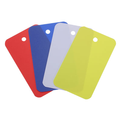 Harfington Waterproof Eyelet Hole Plastic Tags,Outdoor Tags,3.5x6cm Multicolored 1 Set,100