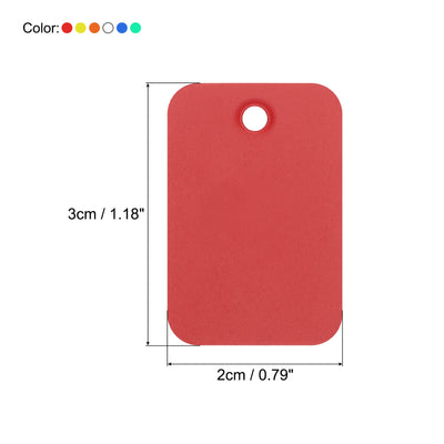 Harfington Waterproof Eyelet Hole Plastic Tags,Outdoor Tags,2x3cm Multicolored 1 Set,150