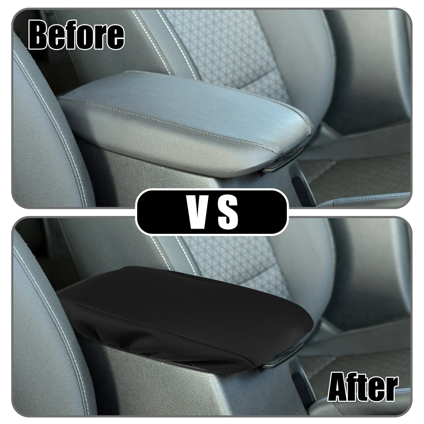 Partuto Center Console Seat Armrest Cover - Car Inner Seat Armrest Lid Storage Covers Trim - for Ford Explorer 2020-2022 Neoprene Fabric Black - 1 Pc