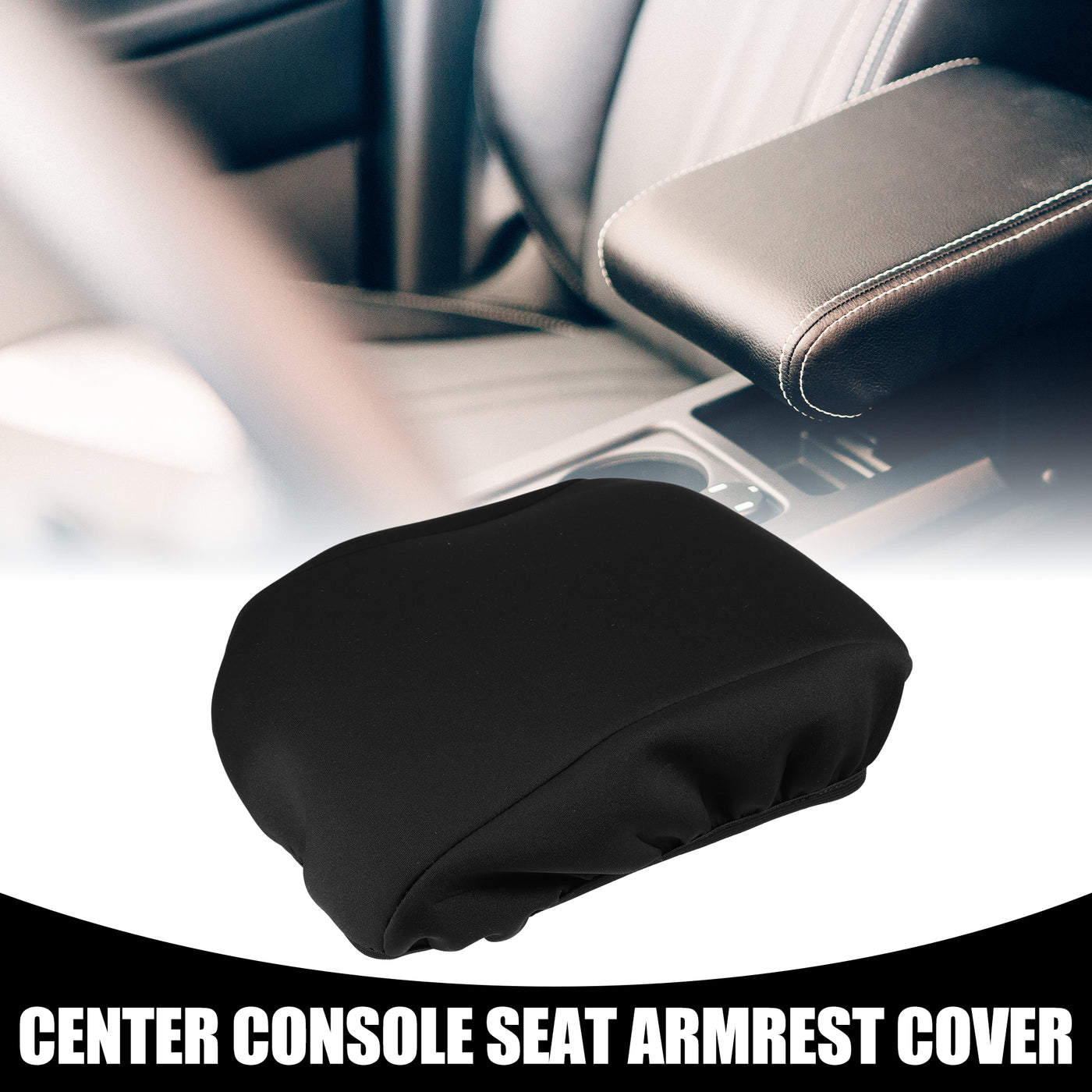 Partuto Center Console Seat Armrest Cover - Car Inner Seat Armrest Lid Storage Covers Trim - for Ford Explorer 2020-2022 Neoprene Fabric Black - 1 Pc