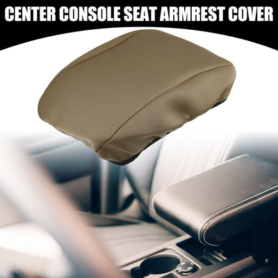 Harfington Center Console Seat Armrest Cover - Car Inner Seat Armrest Lid Storage Covers Trim - for Ford Explorer 2020-2022 Neoprene Fabric Brown - 1 Pc