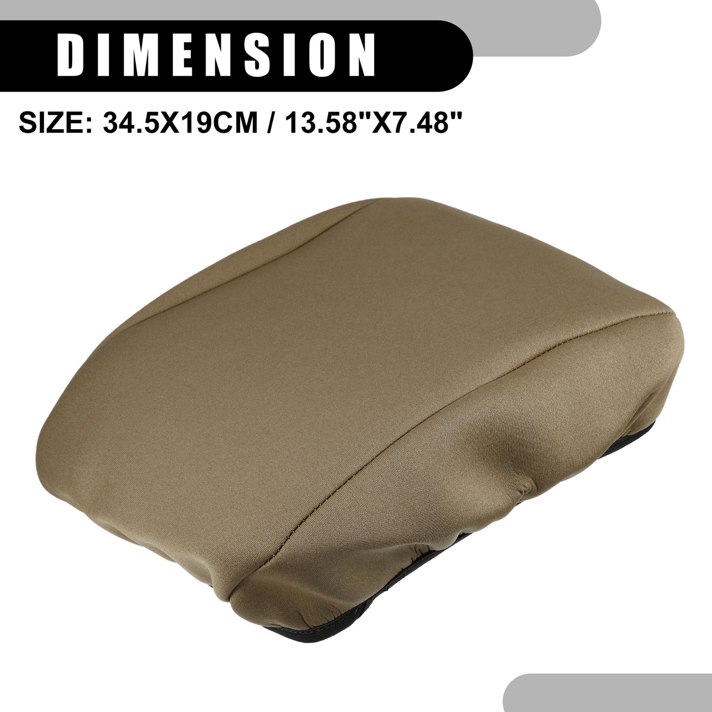 Partuto Center Console Seat Armrest Cover - Car Inner Seat Armrest Lid Storage Covers Trim - for Ford Explorer 2020-2022 Neoprene Fabric Brown - 1 Pc