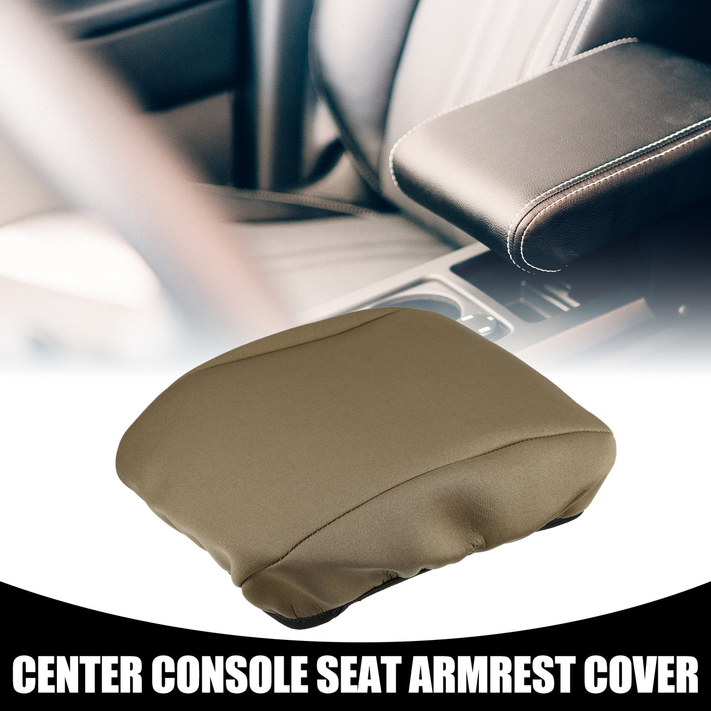 Partuto Center Console Seat Armrest Cover - Car Inner Seat Armrest Lid Storage Covers Trim - for Ford Explorer 2020-2022 Neoprene Fabric Brown - 1 Pc