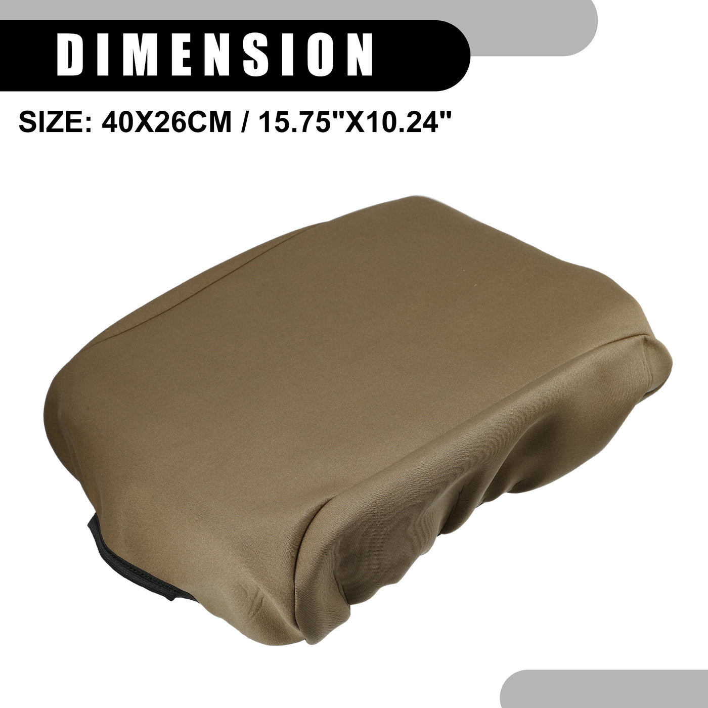 Partuto Center Console Seat Armrest Cover - Car Inner Seat Armrest Lid Storage Covers Trim - for Ford F-150 2021-2023 Neoprene Fabric Brown - 1 Pc