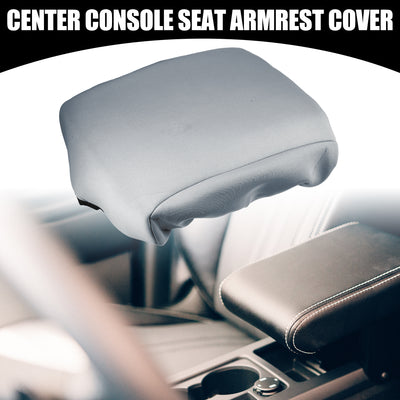 Harfington Center Console Seat Armrest Cover - Car Inner Seat Armrest Lid Storage Covers Trim - for Ford F-150 2021-2023 Neoprene Fabric Gray - 1 Pc