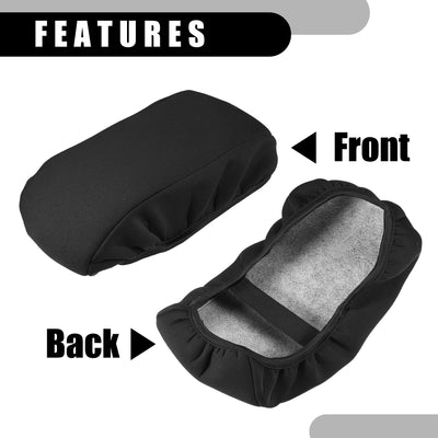 Harfington Center Console Seat Armrest Cover - Car Inner Seat Armrest Lid Storage Covers Trim - for Ford Escape 2020-2023 Neoprene Fabric Black - 1 Pc