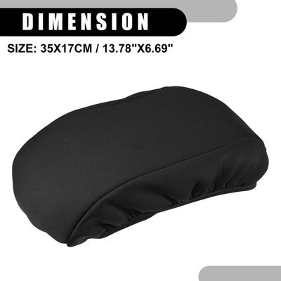 Harfington Center Console Seat Armrest Cover - Car Inner Seat Armrest Lid Storage Covers Trim - for Ford Fusion 2013-2019 Neoprene Fabric Black - 1 Pc