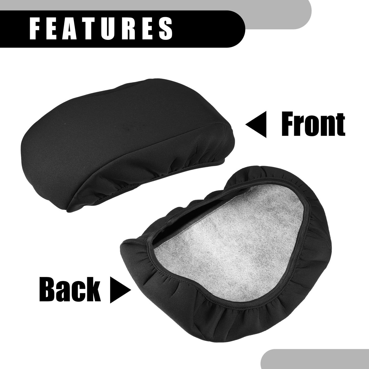 Partuto Center Console Seat Armrest Cover - Car Inner Seat Armrest Lid Storage Covers Trim - for Ford Fusion 2013-2019 Neoprene Fabric Black - 1 Pc