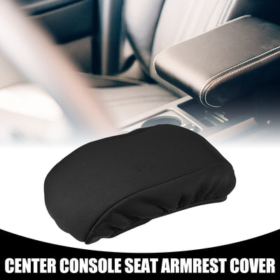 Harfington Center Console Seat Armrest Cover - Car Inner Seat Armrest Lid Storage Covers Trim - for Ford Fusion 2013-2019 Neoprene Fabric Black - 1 Pc