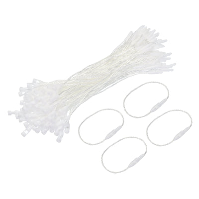 Harfington Polyester Rope Hang Tag String Snap Lock 120mm,1mm,100 Pcs,White