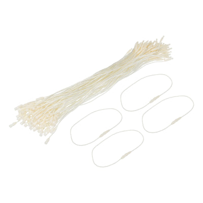 Harfington Polyester Rope Hang Tag String Snap Lock 190mm,1mm,100 Pcs,Beige