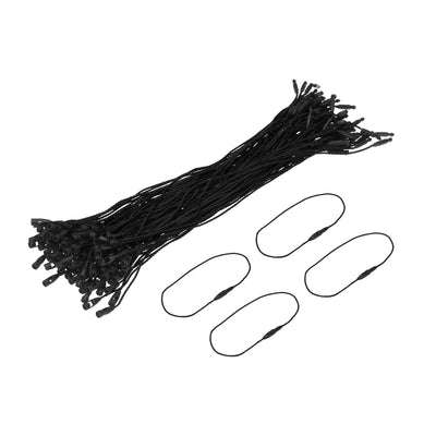 Harfington Polyester Rope Hang Tag String Snap Lock,190mm,1mm 200 Pcs,Black