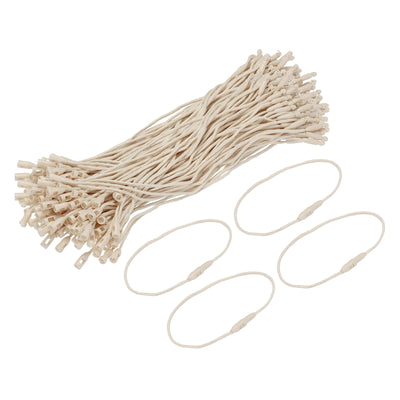 Harfington Polyester Rope Hang Tag String Snap Lock 190mm,1mm 200 Pcs,Beige