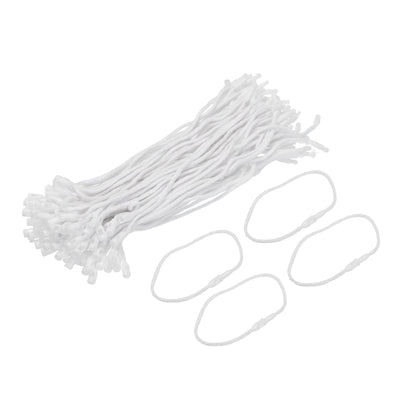 Harfington Polyester Rope Hang Tag String Snap Lock 190mm,2mm 200 Pcs,White