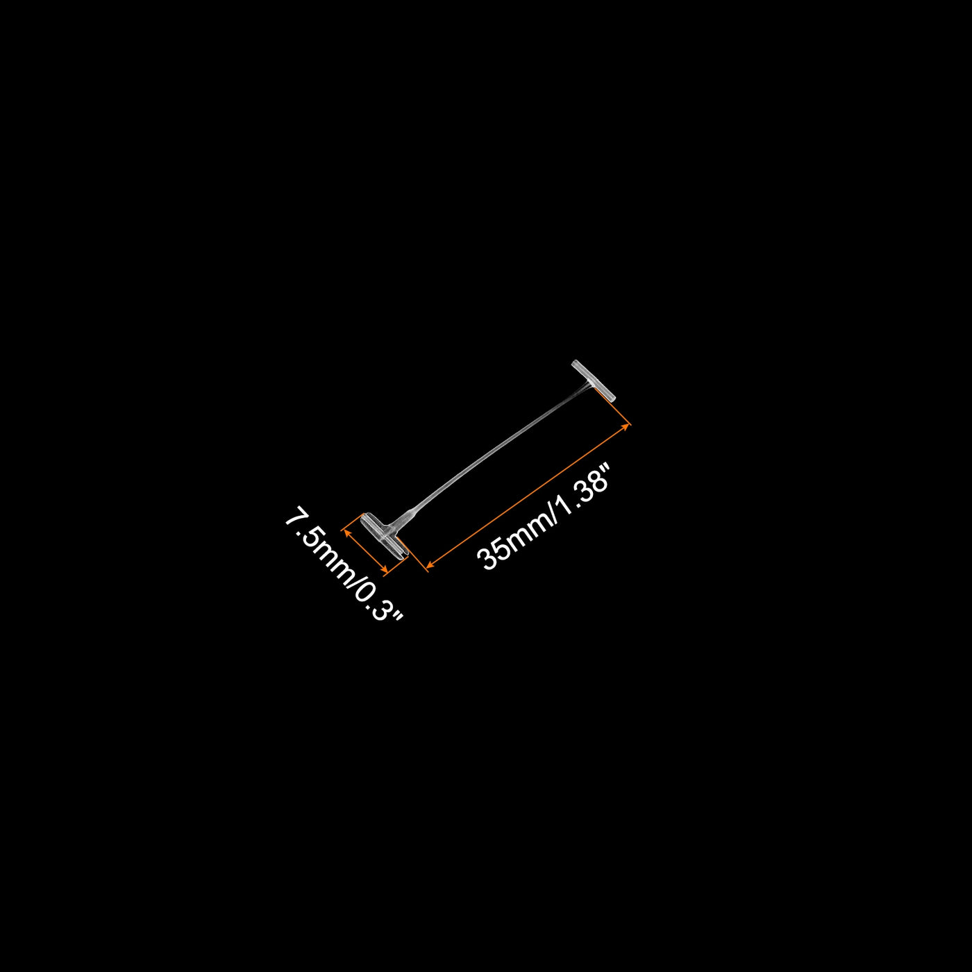 Harfington Standard Tagging Fastener Price Tag Label Tagging Barb 35mm 2000pcs Transparent