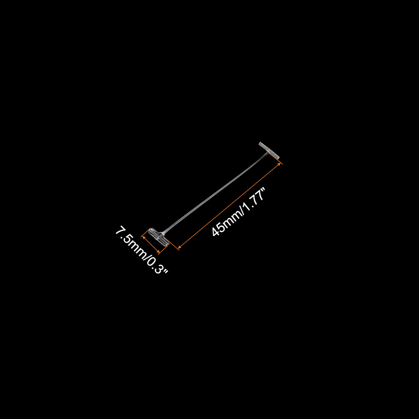 Harfington Standard Tagging Fastener Price Tag Label Tagging Barb 45mm 2000pcs Transparent