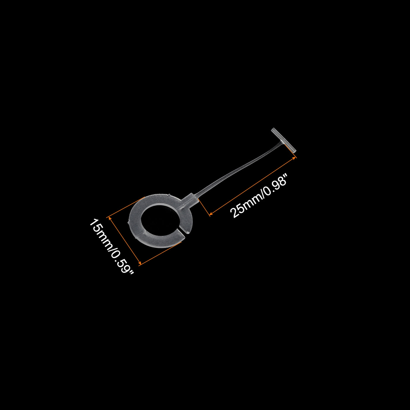 Harfington Standard Tagging Fastener Price Tag Label Tagging Barb 25mm 500pcs,Transparent