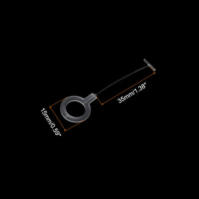 Harfington Standard Tagging Fastener Price Tag Label Tagging Barb 35mm 500pcs,Transparent