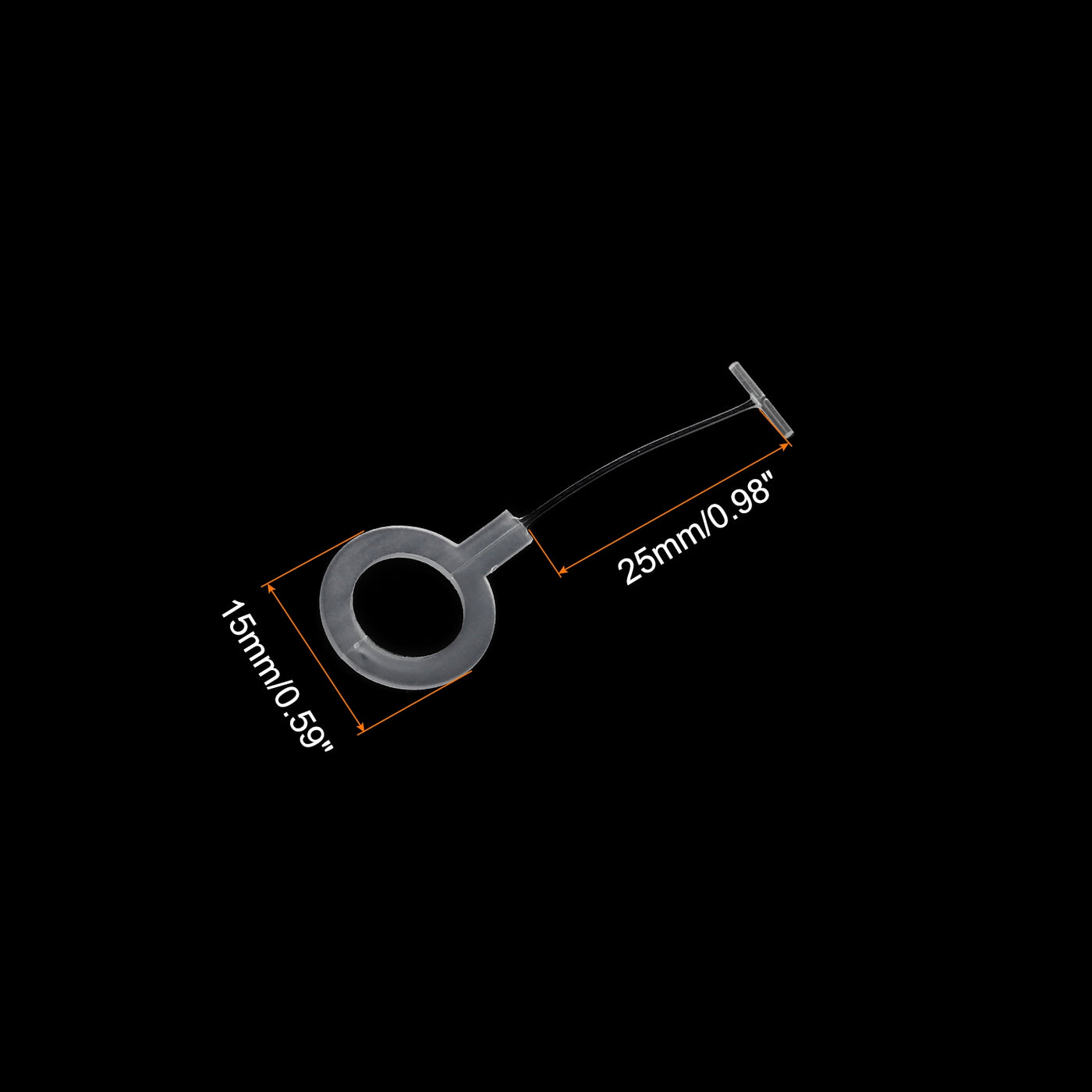 Harfington Standard Tagging Fastener Price Tag Label Tagging Barb 25mm 500pcs Transparent