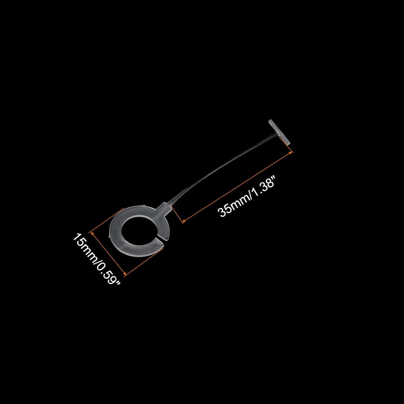 Harfington Standard Tagging Fastener Price Tag Label Tagging Barb 35mm 500pcs Transparent