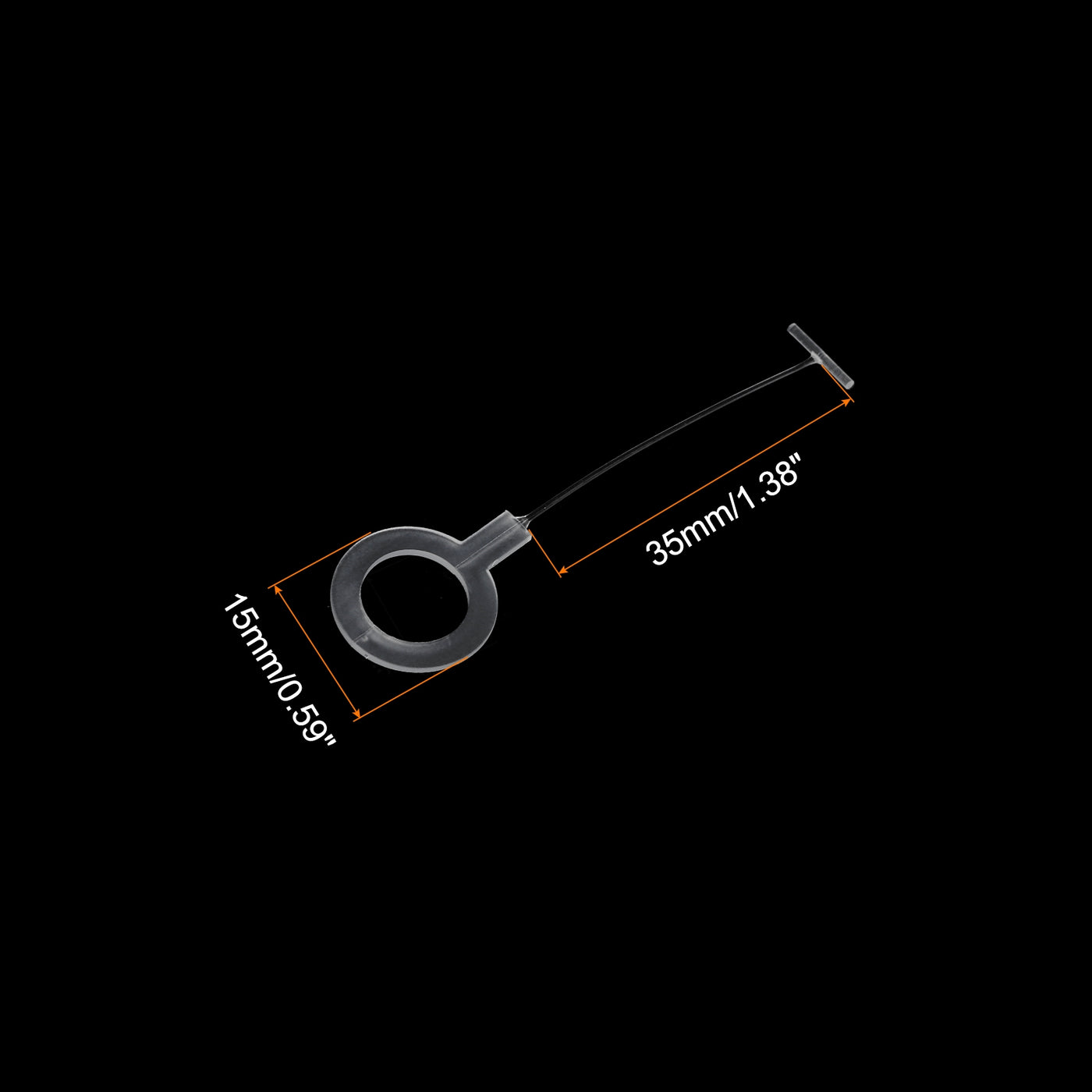 Harfington Standard Tagging Fastener Price Tag Label Tagging Barb 35mm 1000pcs,Transparent