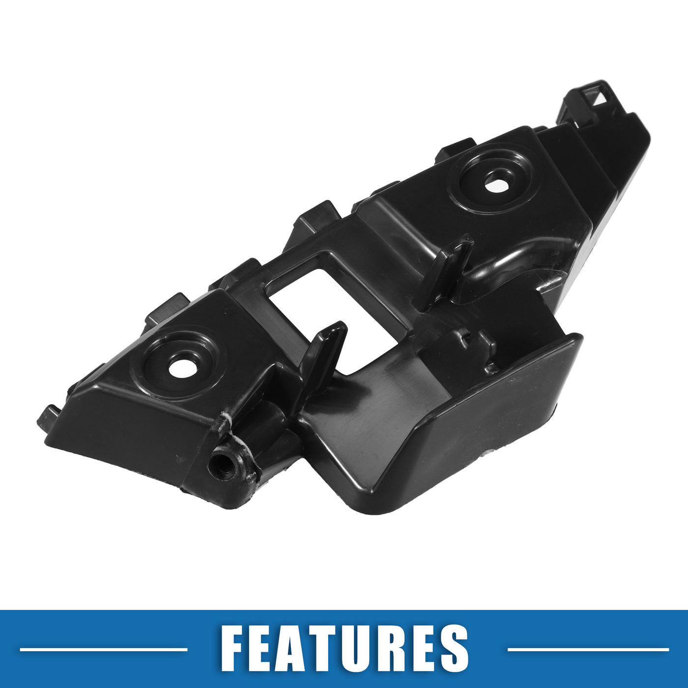 A ABSOPRO Front Bumper Bracket No.5C6807183 Left Driver Side Bumper Bracket Replacement for Volkswagen Jetta 2011-2014 Plastic Black