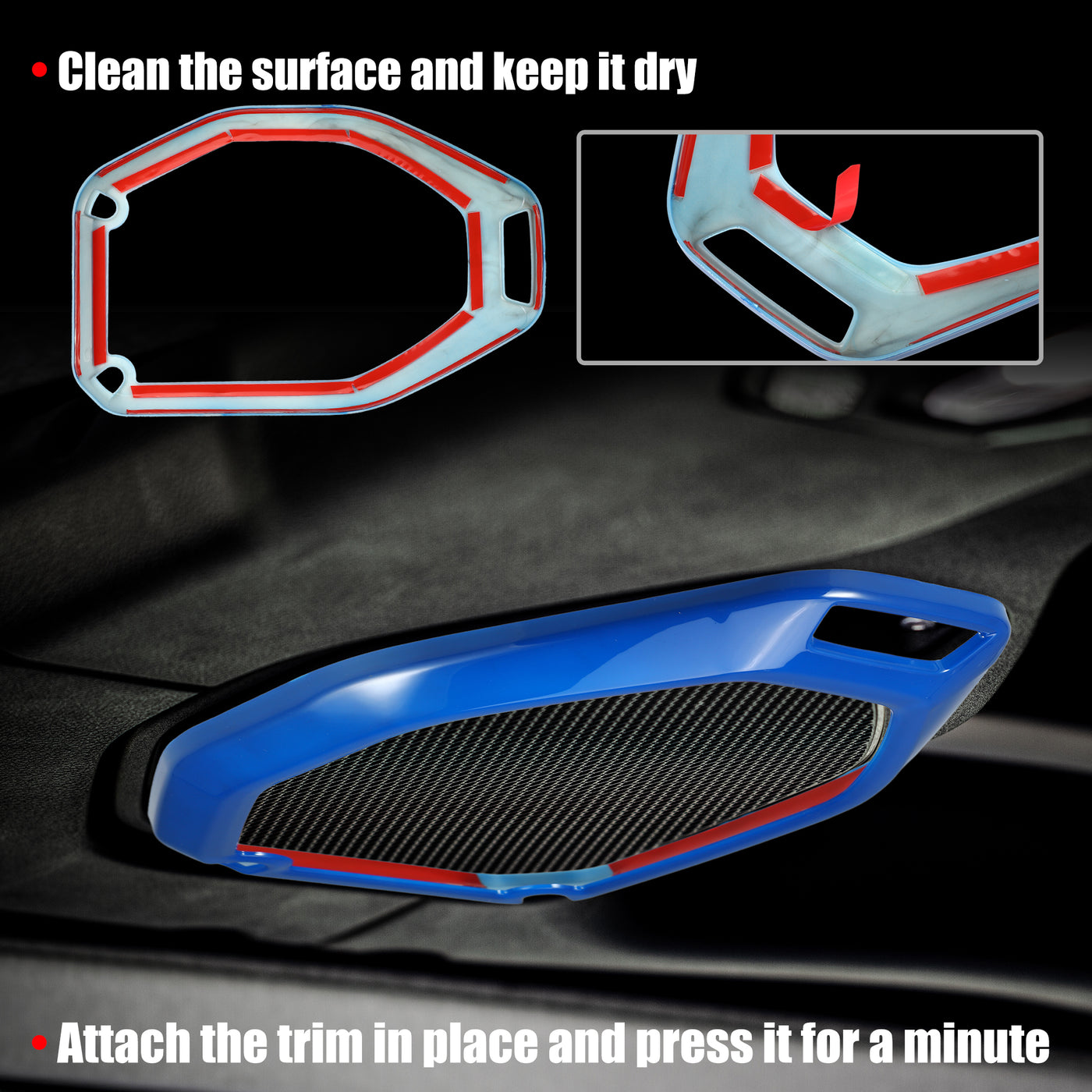 X AUTOHAUX 1 Set Blue Top Speaker Audio Surround Cover Decoration Trim for Jeep Wrangler JL JLU Gladiator JT 2018-2023