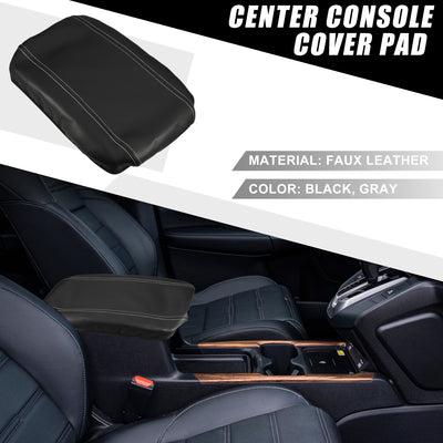 Harfington Car Center Console Seat Armrest Cover Interior Protective Lid Storage Covers Trim for Toyota Venza 2021-2023 Black Gray