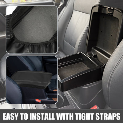 Harfington Car Center Console Seat Armrest Cover Interior Protective Lid Storage Covers Trim for Toyota Venza 2021-2023 Black Gray